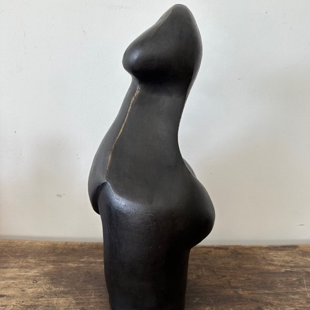 Handmade Clay Female Torso Sculpture
