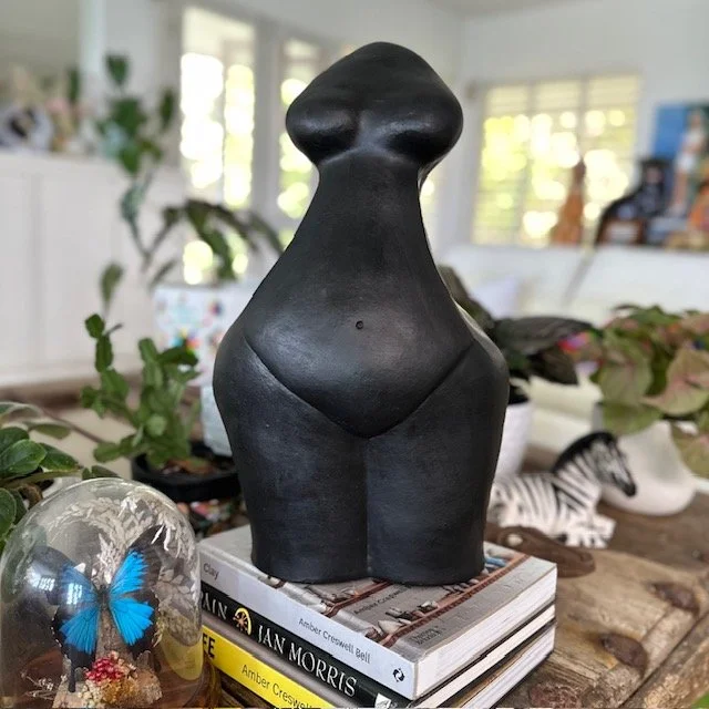 Handmade Clay Female Torso Sculpture