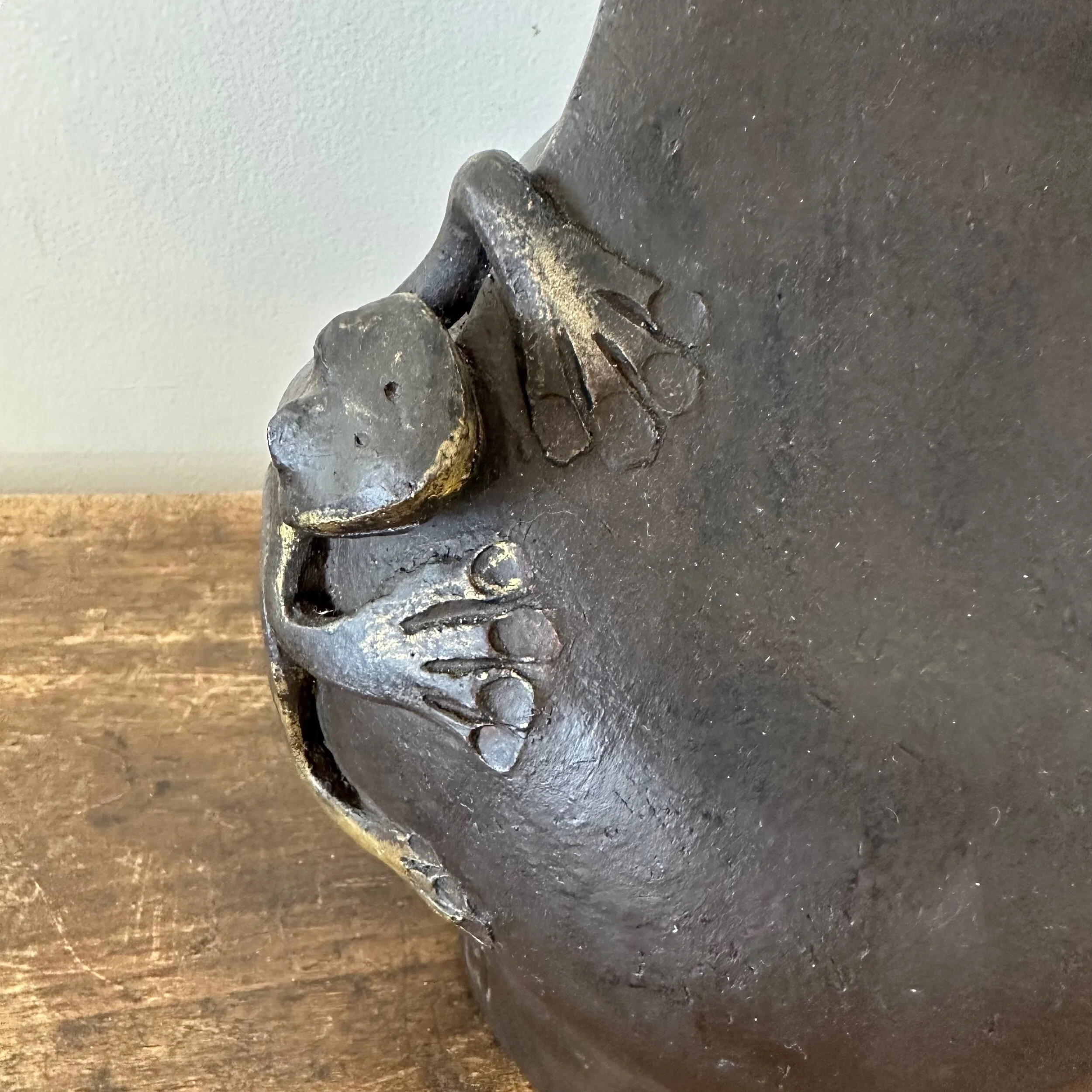 Handmade Clay Womans Torso Sculpture