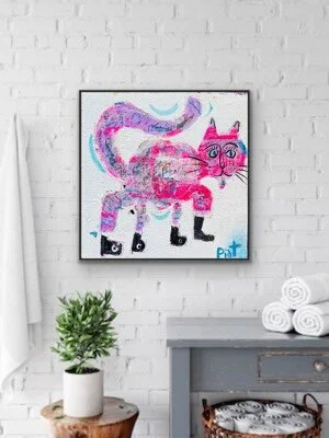 Puss in Boots - An original painting by Danielle Piat