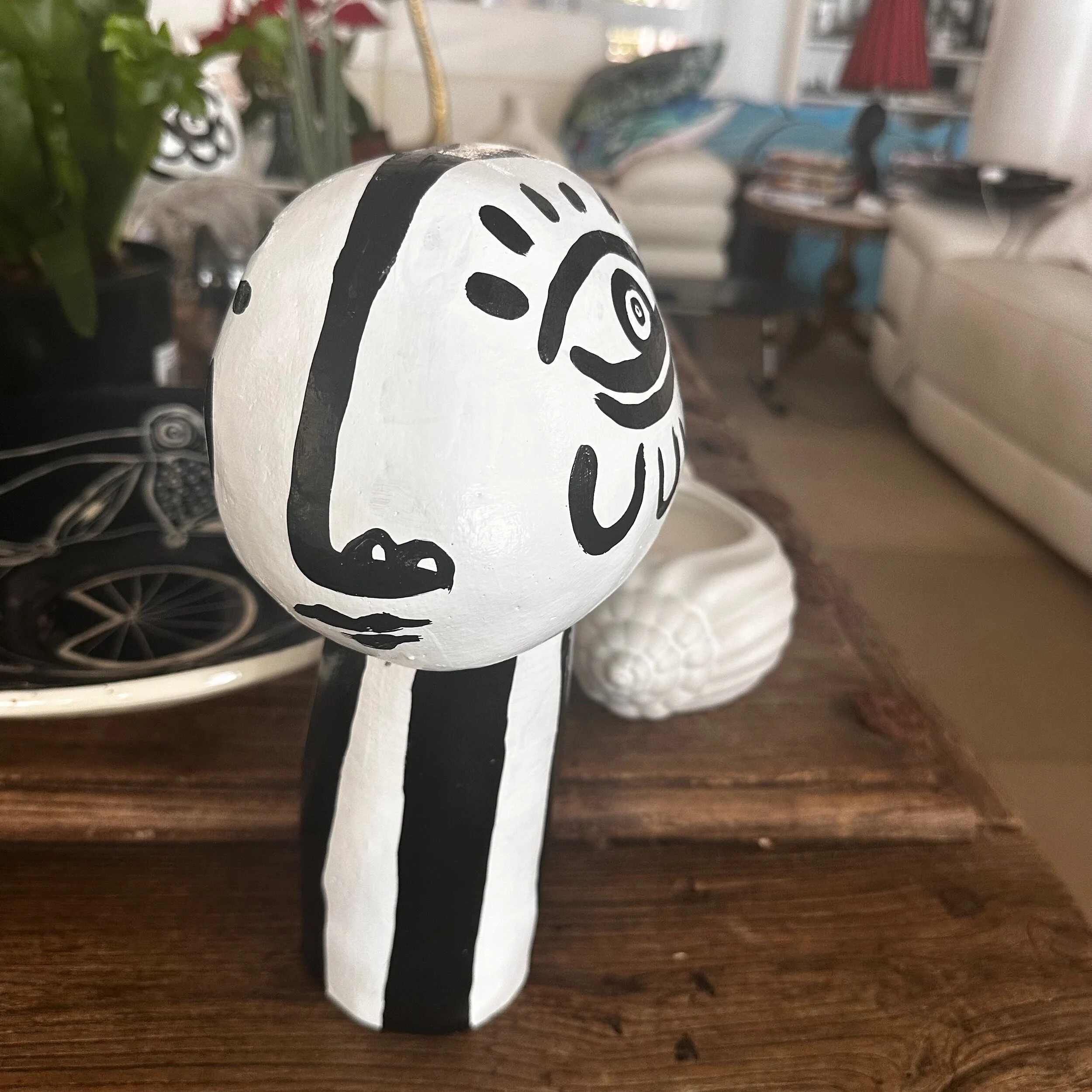 Handmade Ceramic Womans Head Sculpture