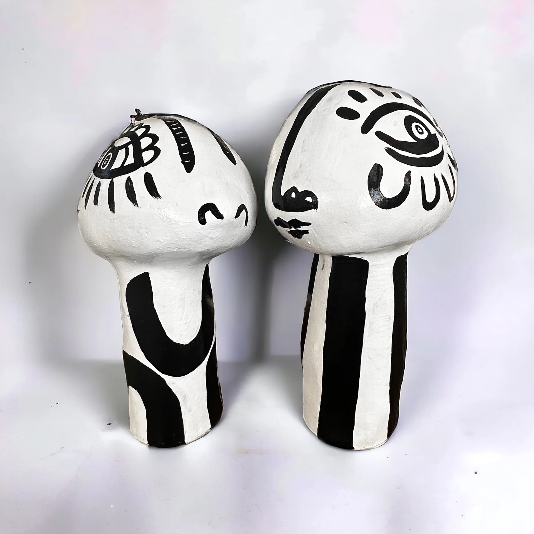 Handmade Ceramic Womans Head Sculpture