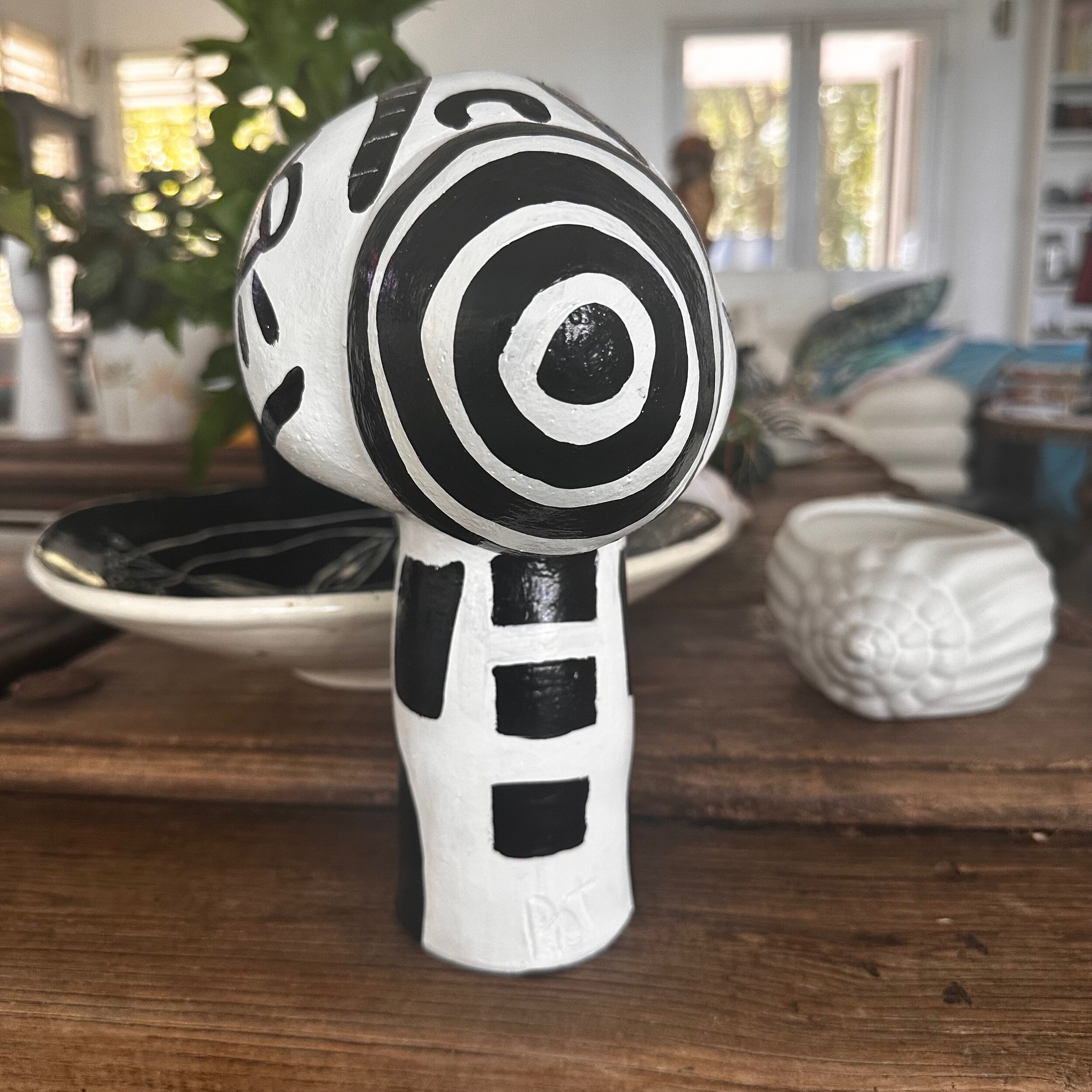 Handmade Ceramic Womans Head Sculpture