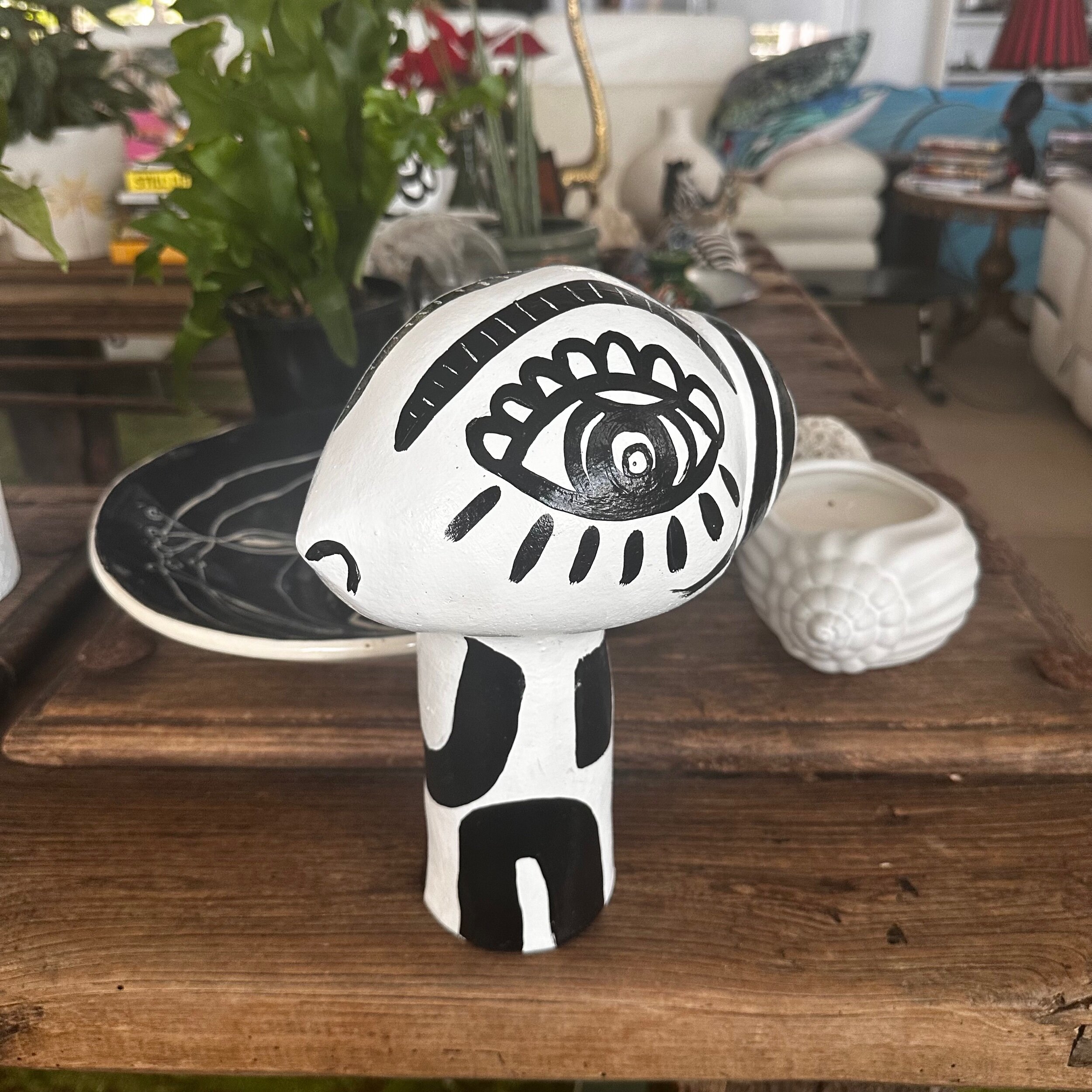 Handmade Ceramic Womans Head Sculpture