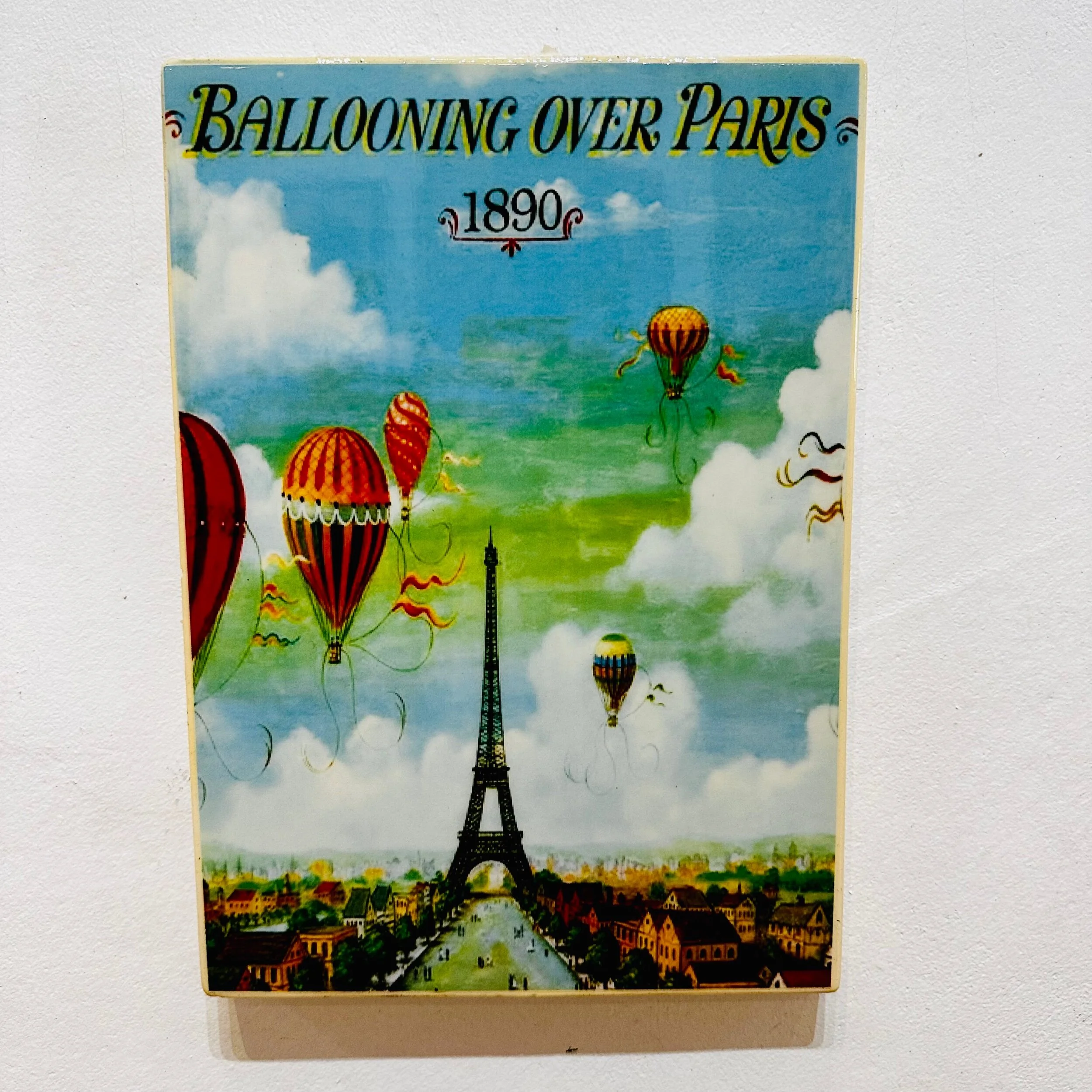 Vintage  Paris Balloon Plaster Wall Tile