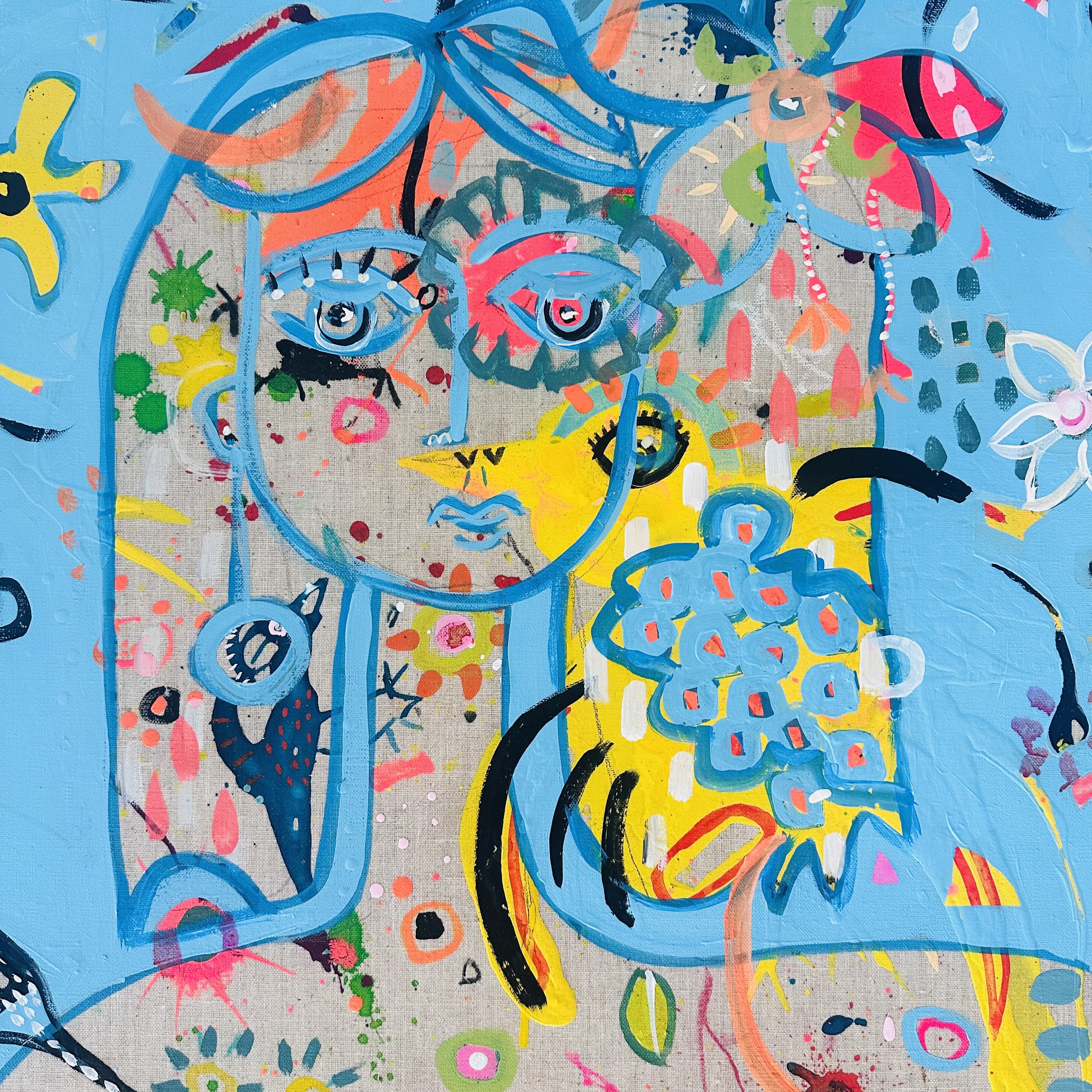Mother Nature and Birds in Blue