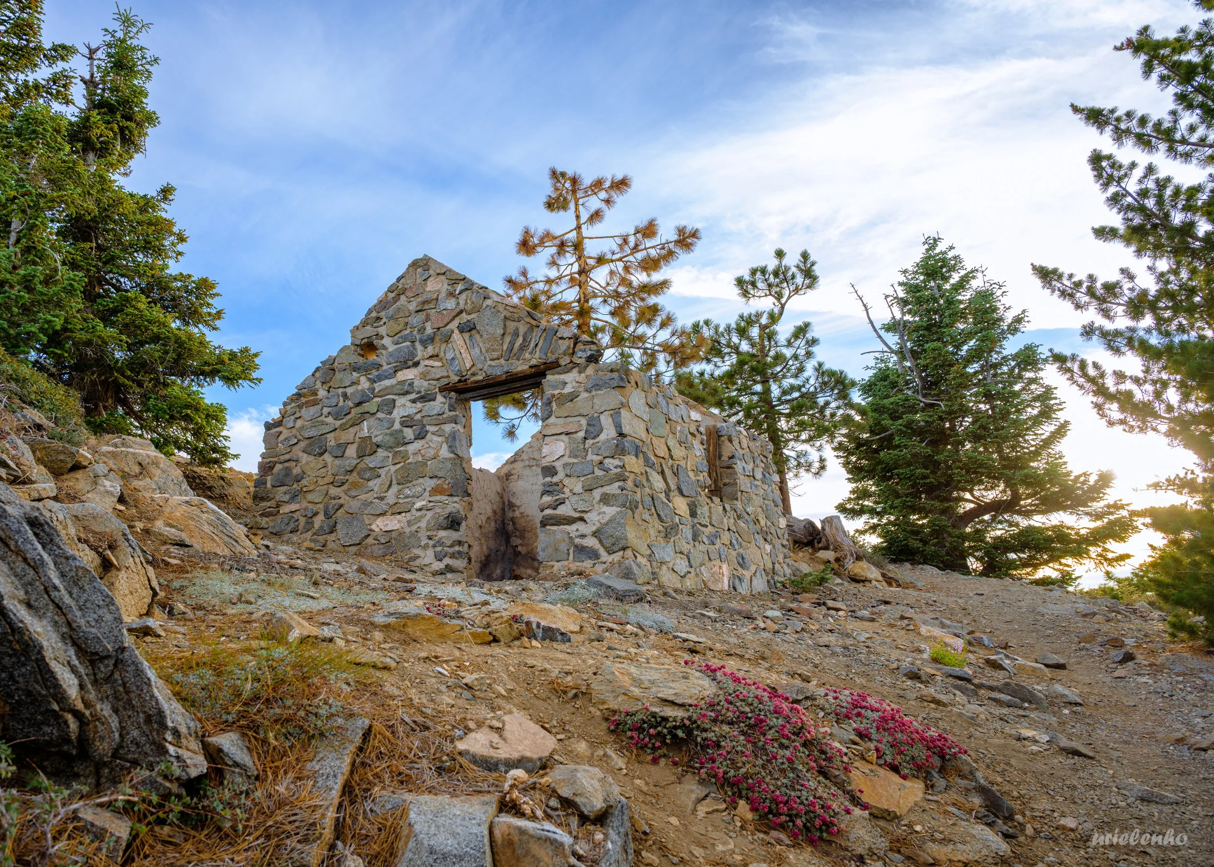 Mt Islip cabin ruin at Angeles National Fores