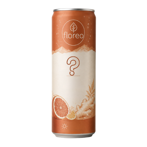 Orange Floreo teaser can with question mark
