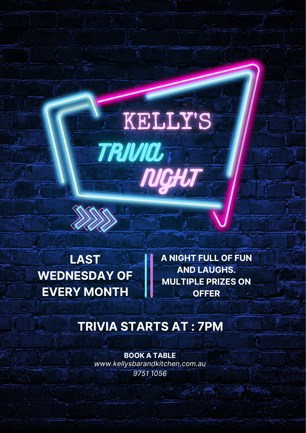 Monthly Wednesday Trivia Night