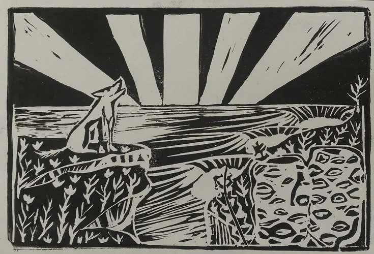 Banksia Dingo Lino A4 Print