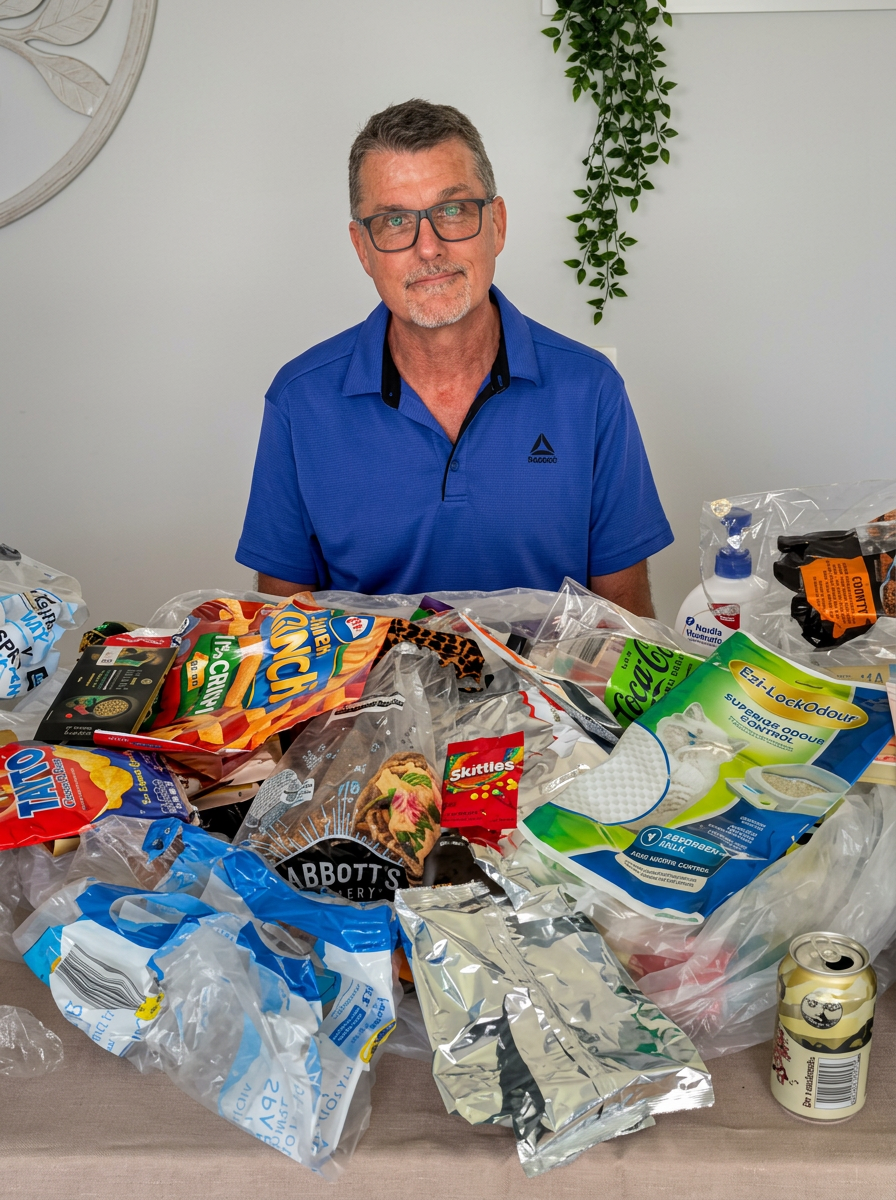 Joe Foster reviewing flexible packaging and food packaging products