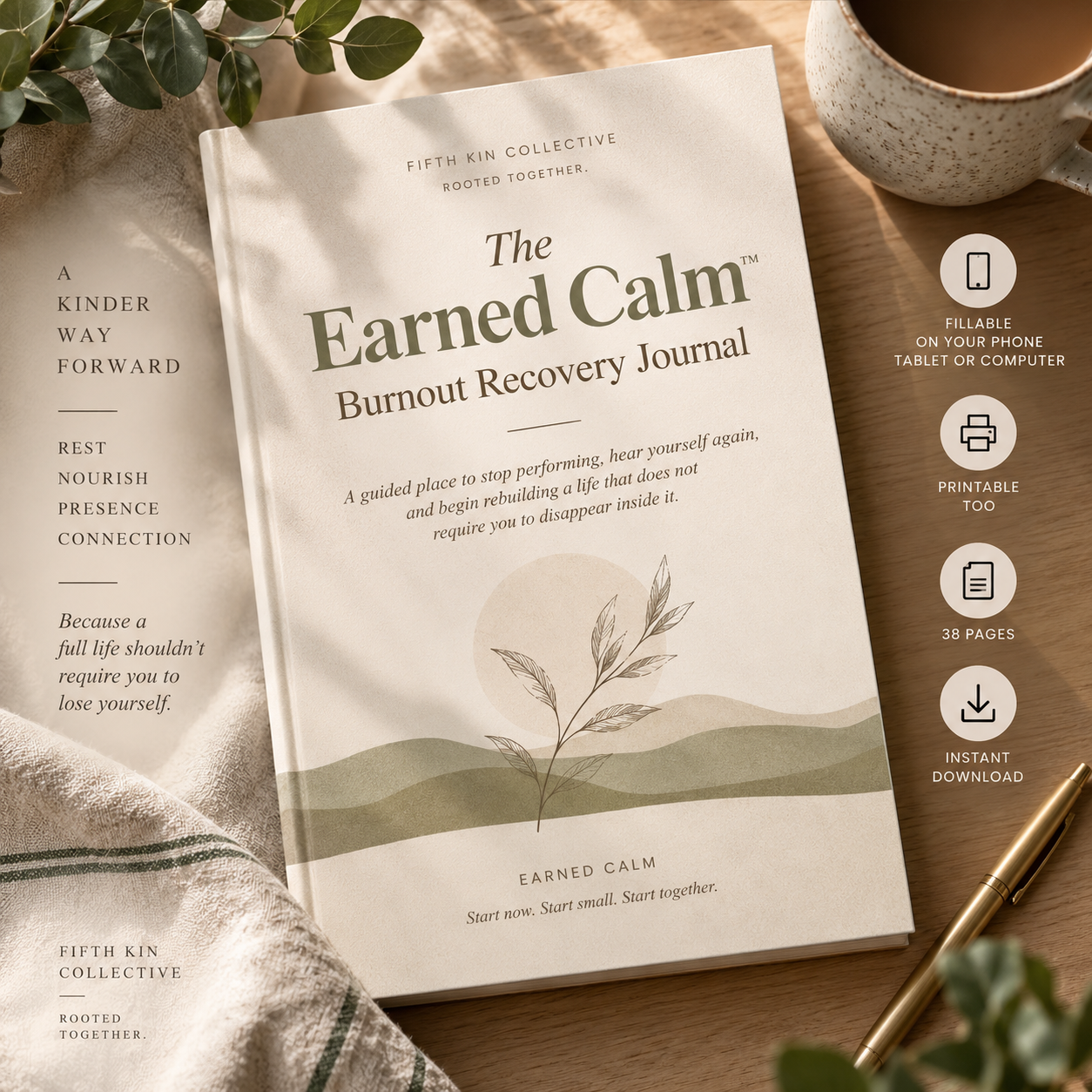 The Earned Calm™ Burnout Recovery Journal