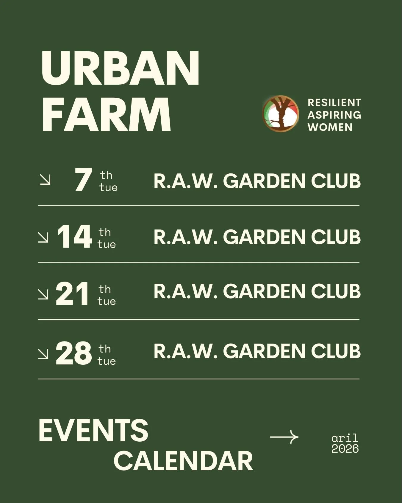 Ready to get your hands dirty? 🌱 

Come join our R.A.W. Garden Club! Every Tuesday, we garden, chat, and enjoy nature. All are welcome! 

What to bring:
- cloves
- snacks
- water
- hat

DM us or check the link in bio (It&rsquo;s free) 💚🔗 
📍 Brigh