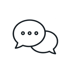 Conversation icon representing psychotherapy and supportive psychiatric care.