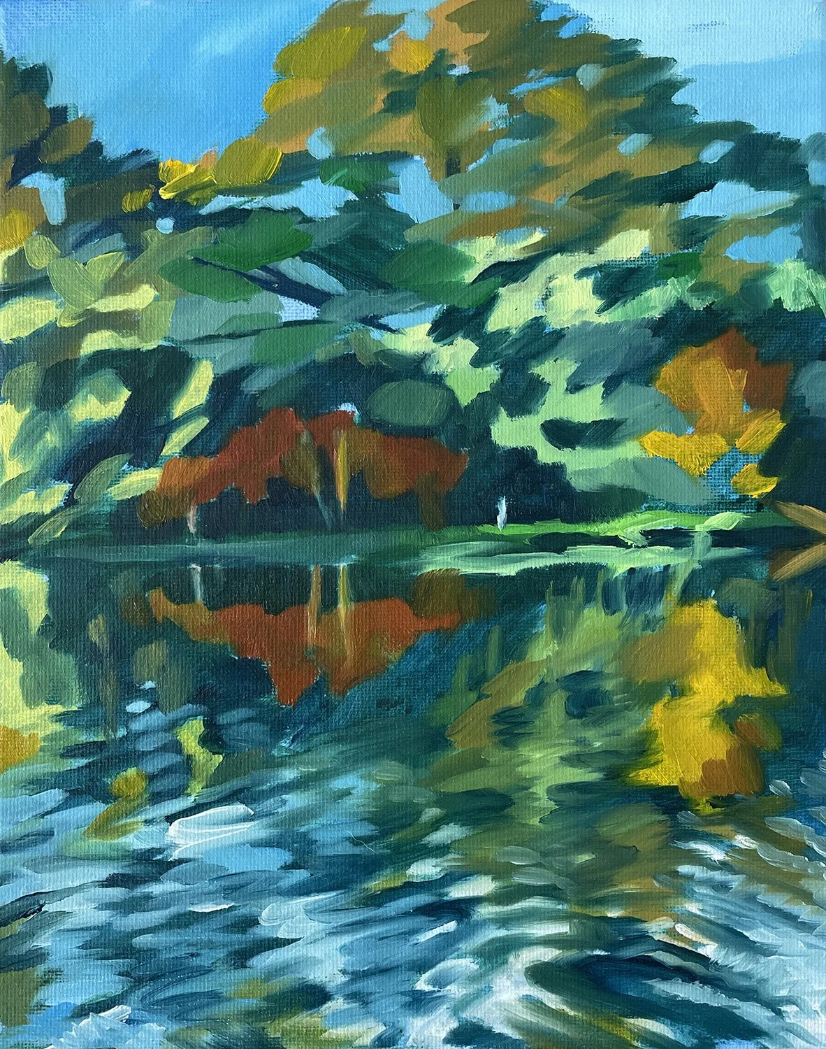 Shimmer in all directions, 2022
Oil on canvas
28 x 23 cm