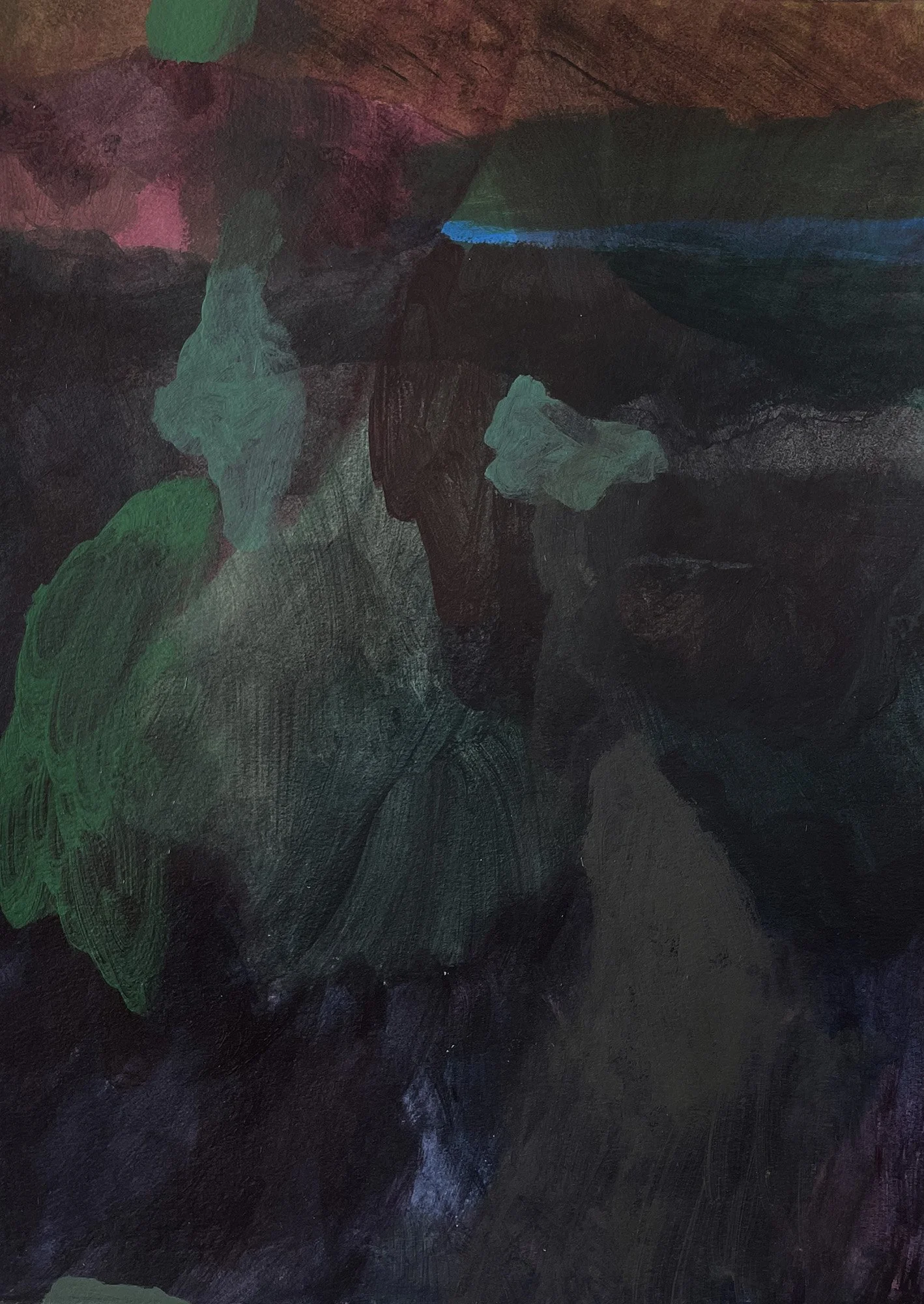 Sea cradle study, 2025
Acrylic on paper
29 x 21 cm