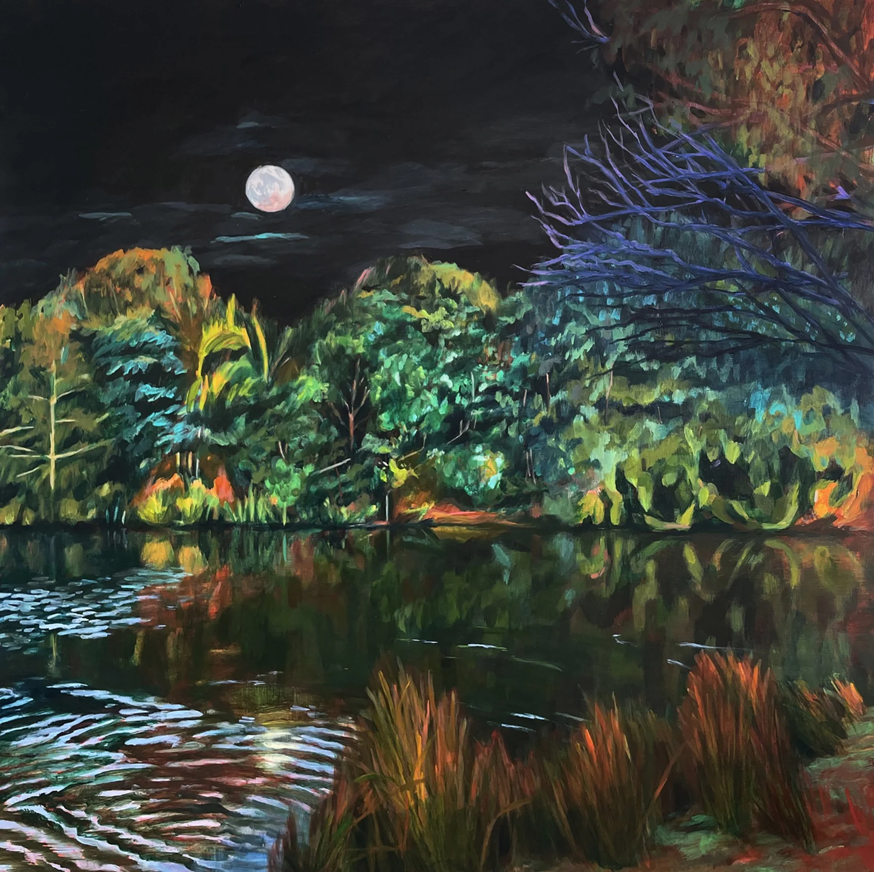 Garden nightlights, 2023
Acrylic on linen
64 x 64 cm