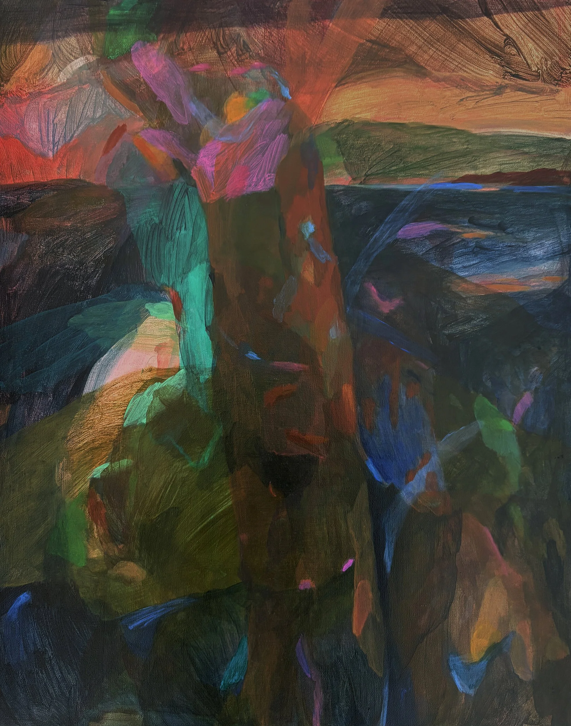 Tree climb, 2025
Acrylic on linen
51 x 41 cm