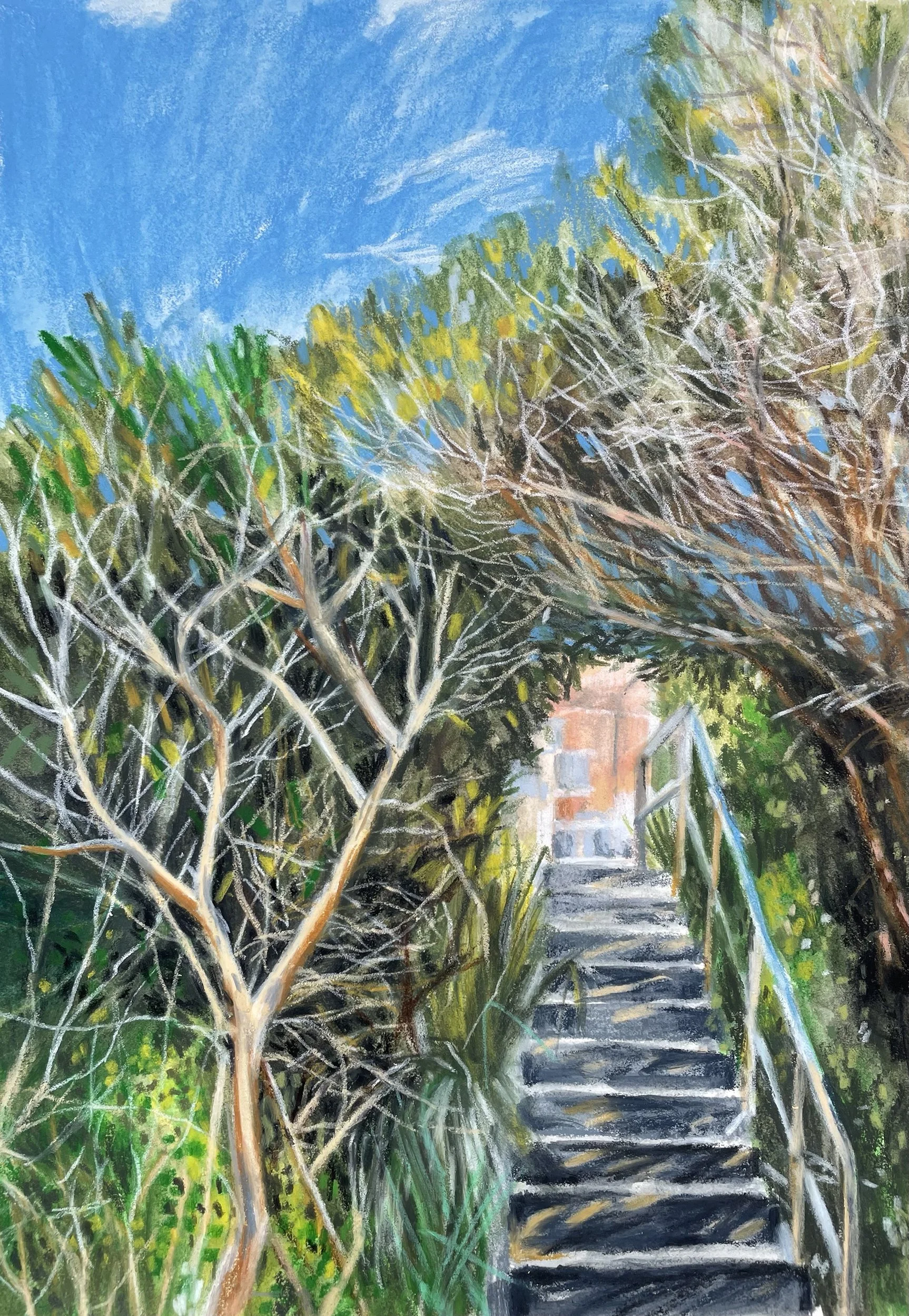 Green tunnel 2, 2022
Water-soluble wax oil pastel on paper
21 x 29 cm