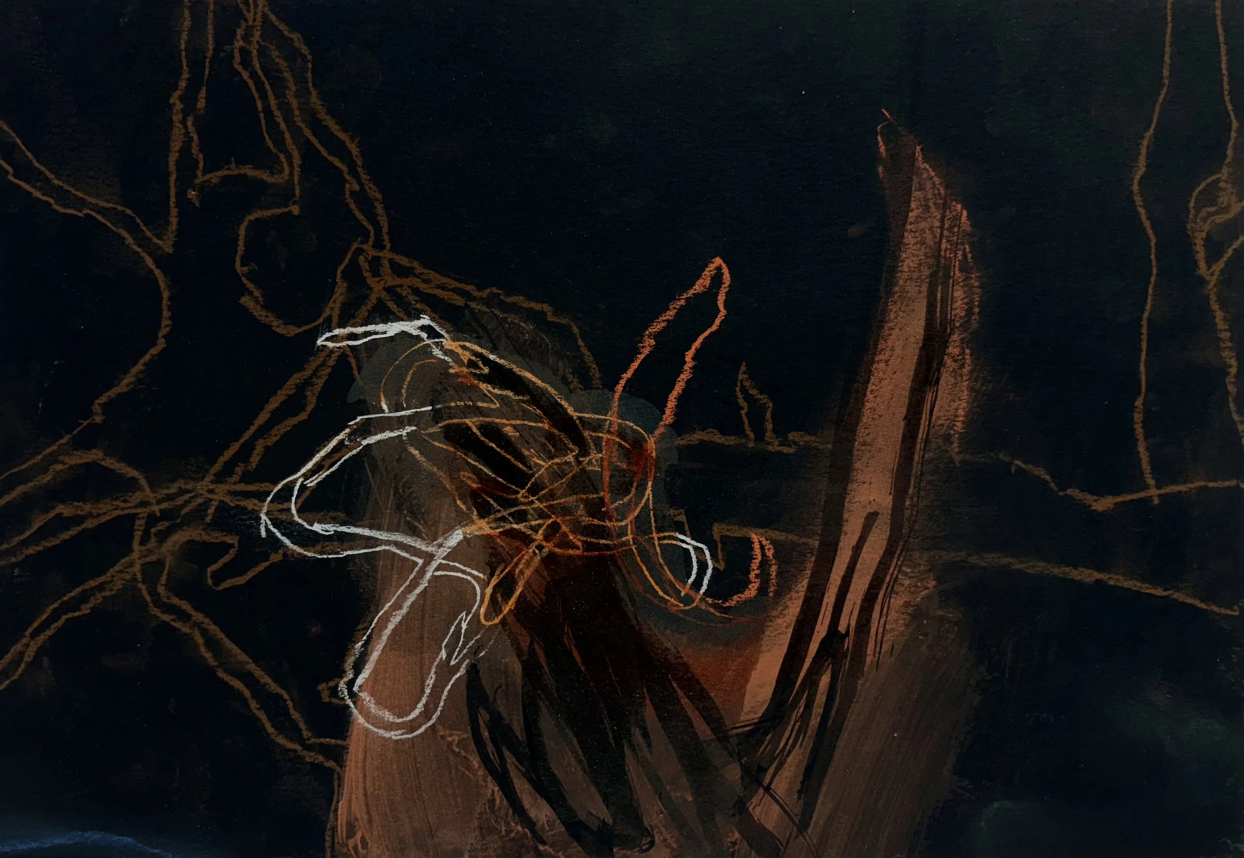 Night river 3, 2026
Pastel on paper
21 x 29 cm