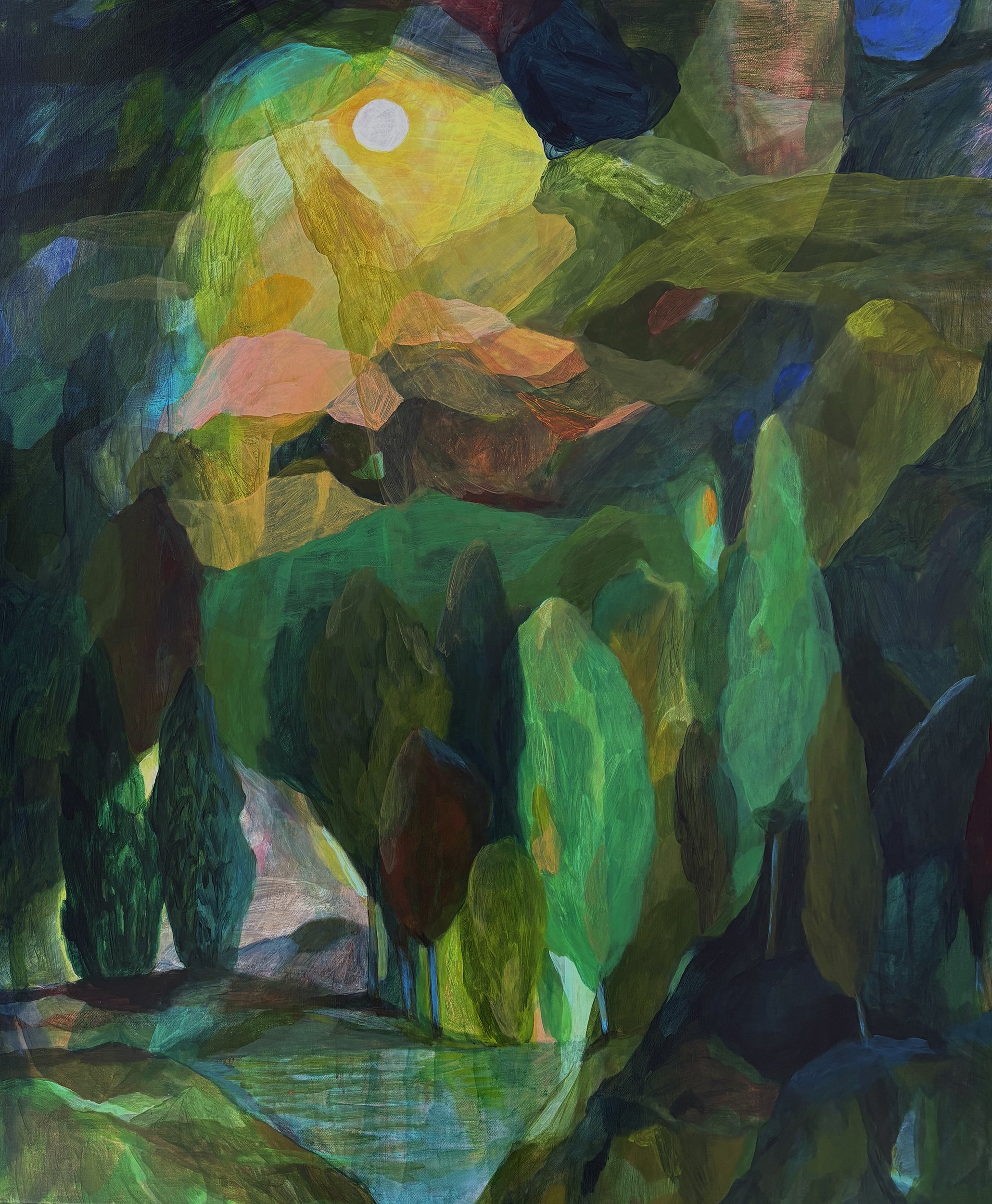 Green soujourn, 2025
Acrylic on linen
91 x 76 cm
SOLD