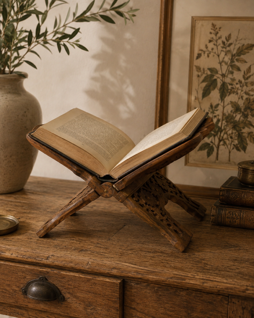 Vintage Carved Folding Book Stand