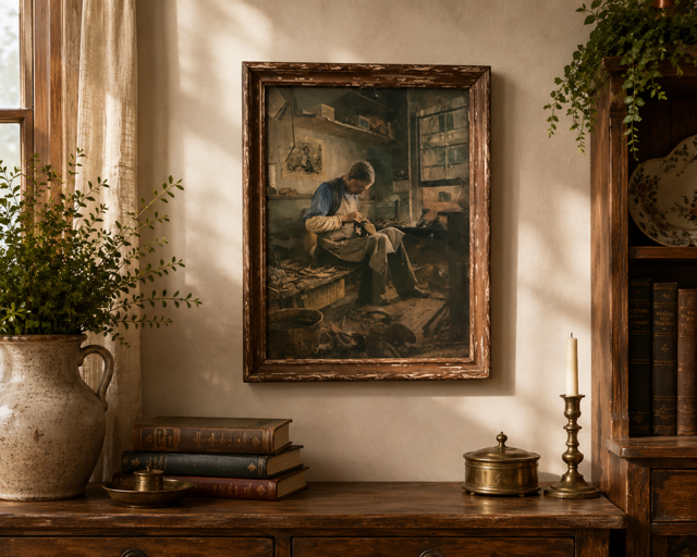 The Craftsman – Vintage Framed Workshop Scene