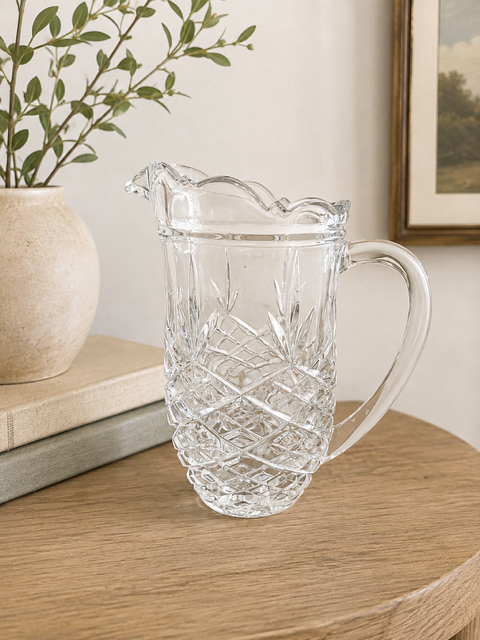 Vintage Cut Crystal Pitcher