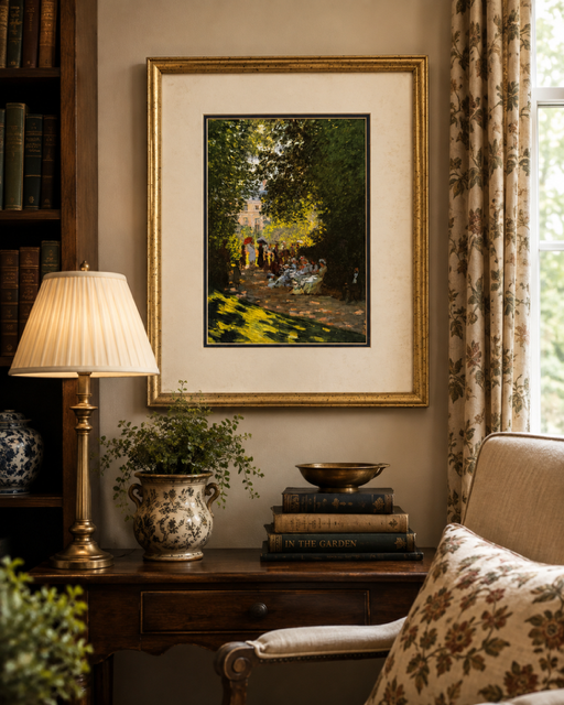 The Parc Monceau – Vintage Framed Print After Claude Monet