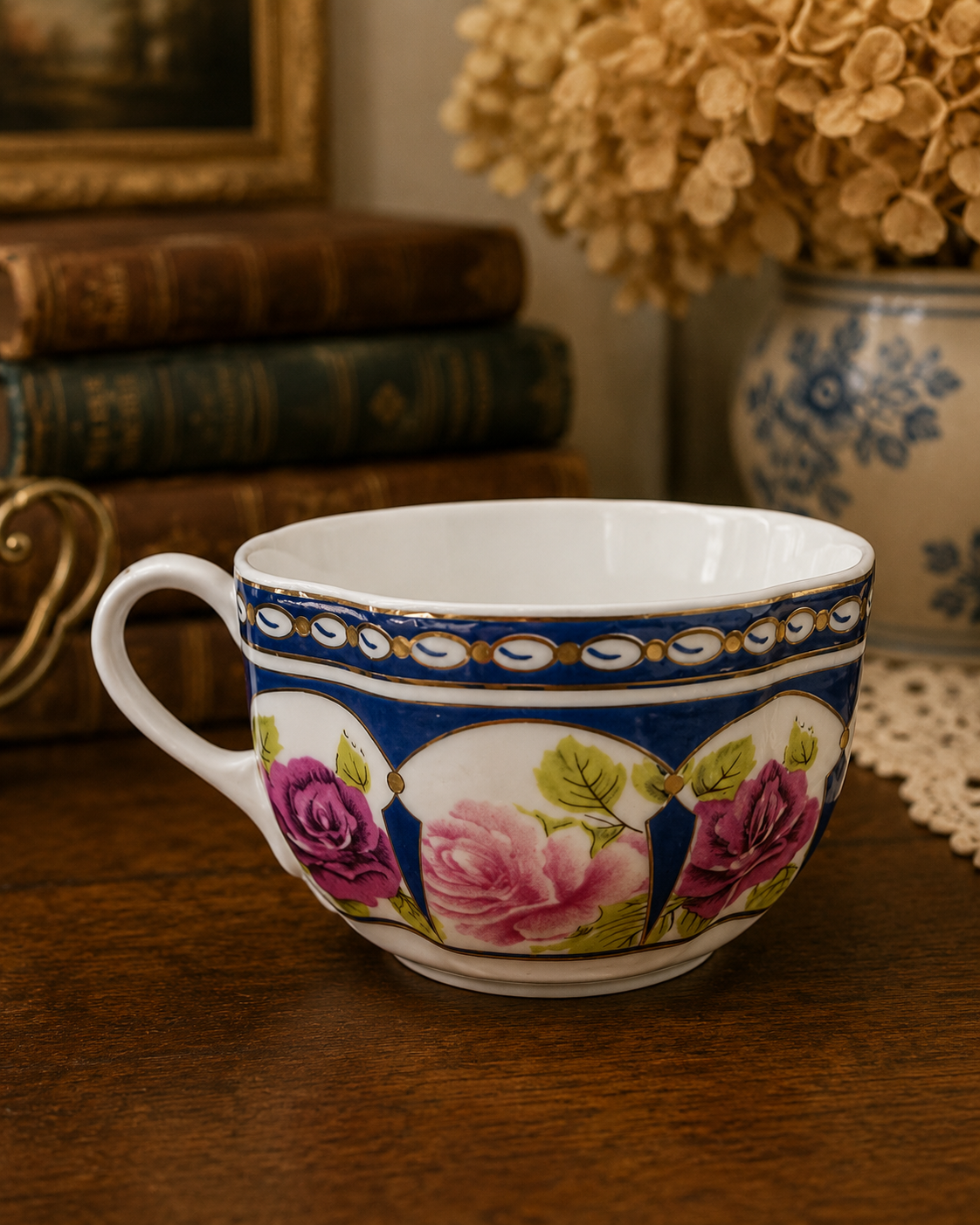 Vintage Czech Republic Floral Porcelain Teacup