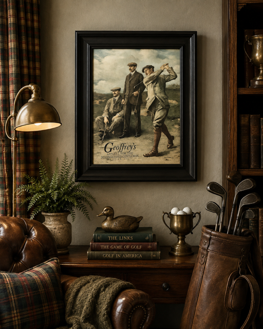 Vintage Geoffrey’s Golf Print – Framed