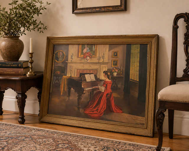 Sonata – Vintage Framed Print After M. Ditlef