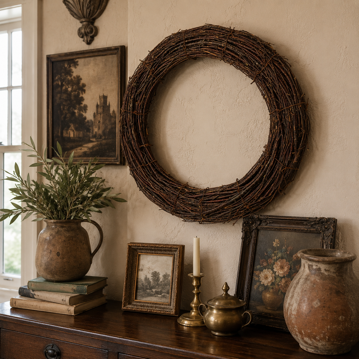 Vintage Plain Grapevine Wreath
