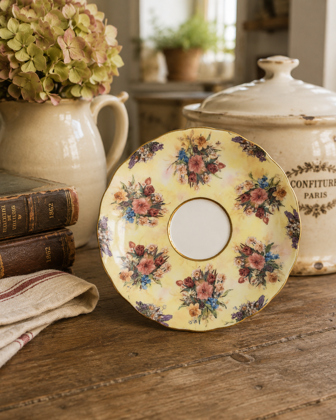 Bradford Editions “Enchantment” Lena Liu Floral Chintz Saucer