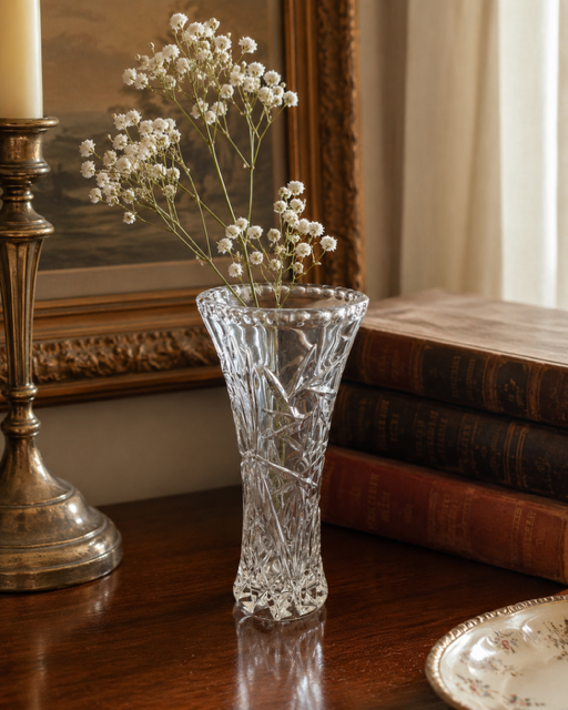 Vintage Cut Crystal Bud Vase