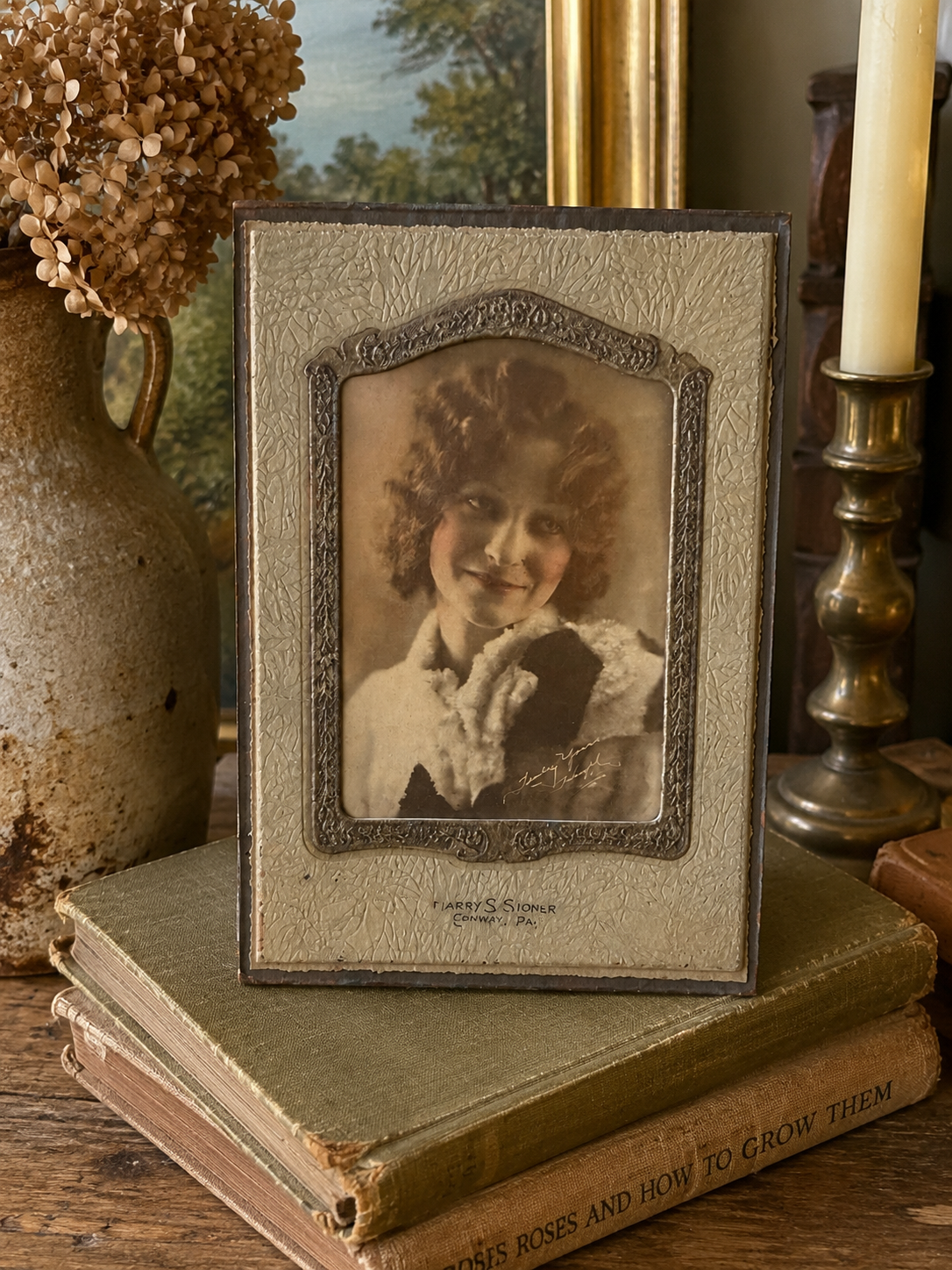 Antique Sepia Portrait in Original Studio Presentation