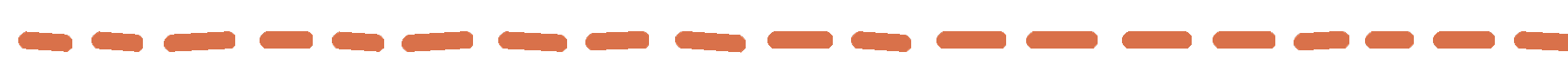 Close-up of black dotted line on brown background.