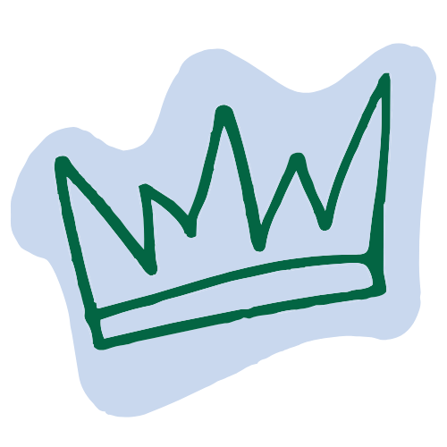 Hand-drawn graph with a jagged green line on a light blue background.