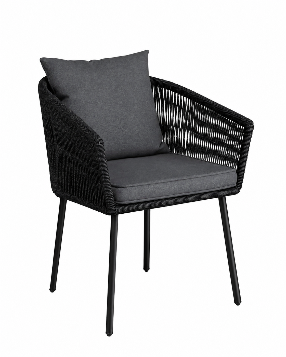 Schwarzer Outdoor-Stuhl