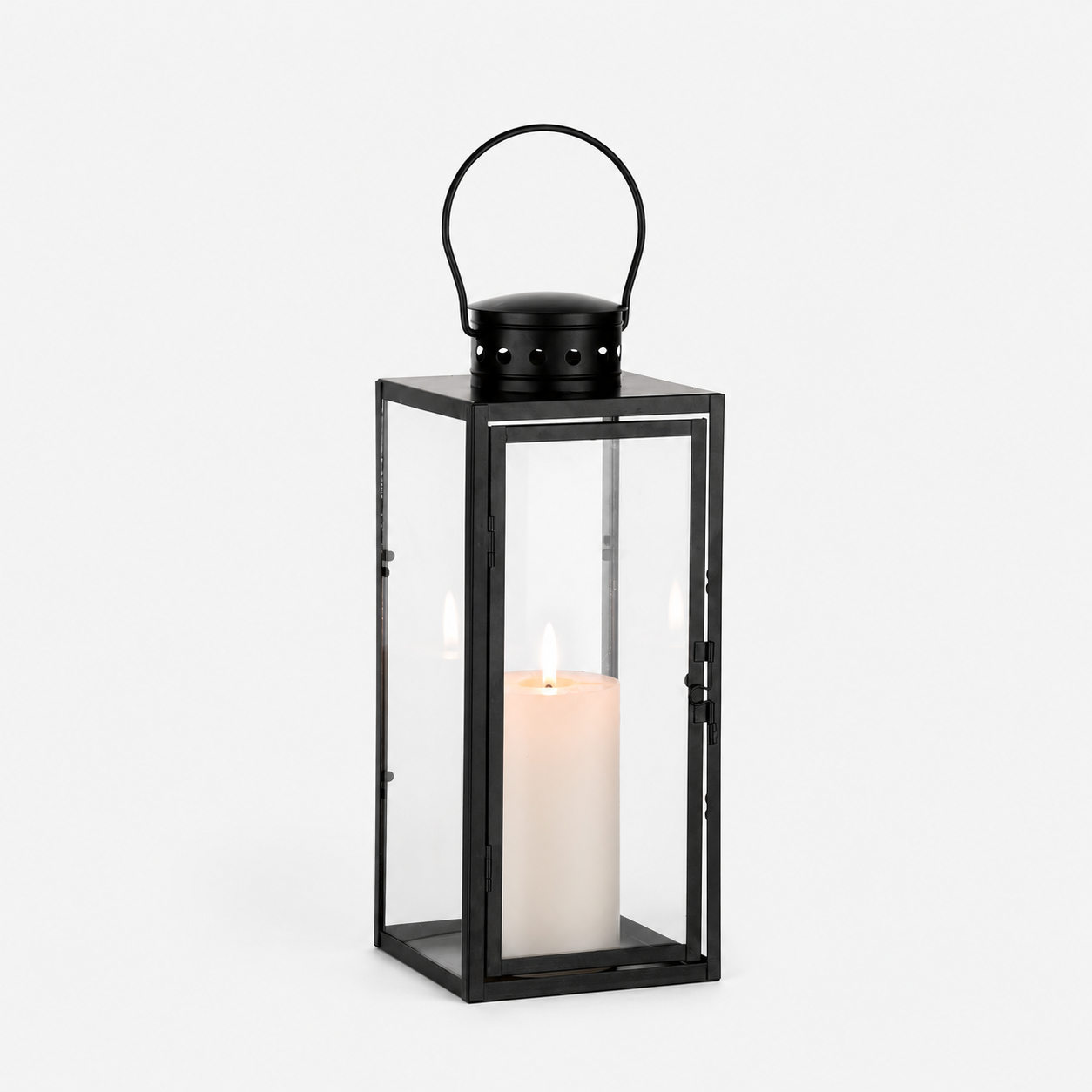 Schwarze Outdoor-Laterne