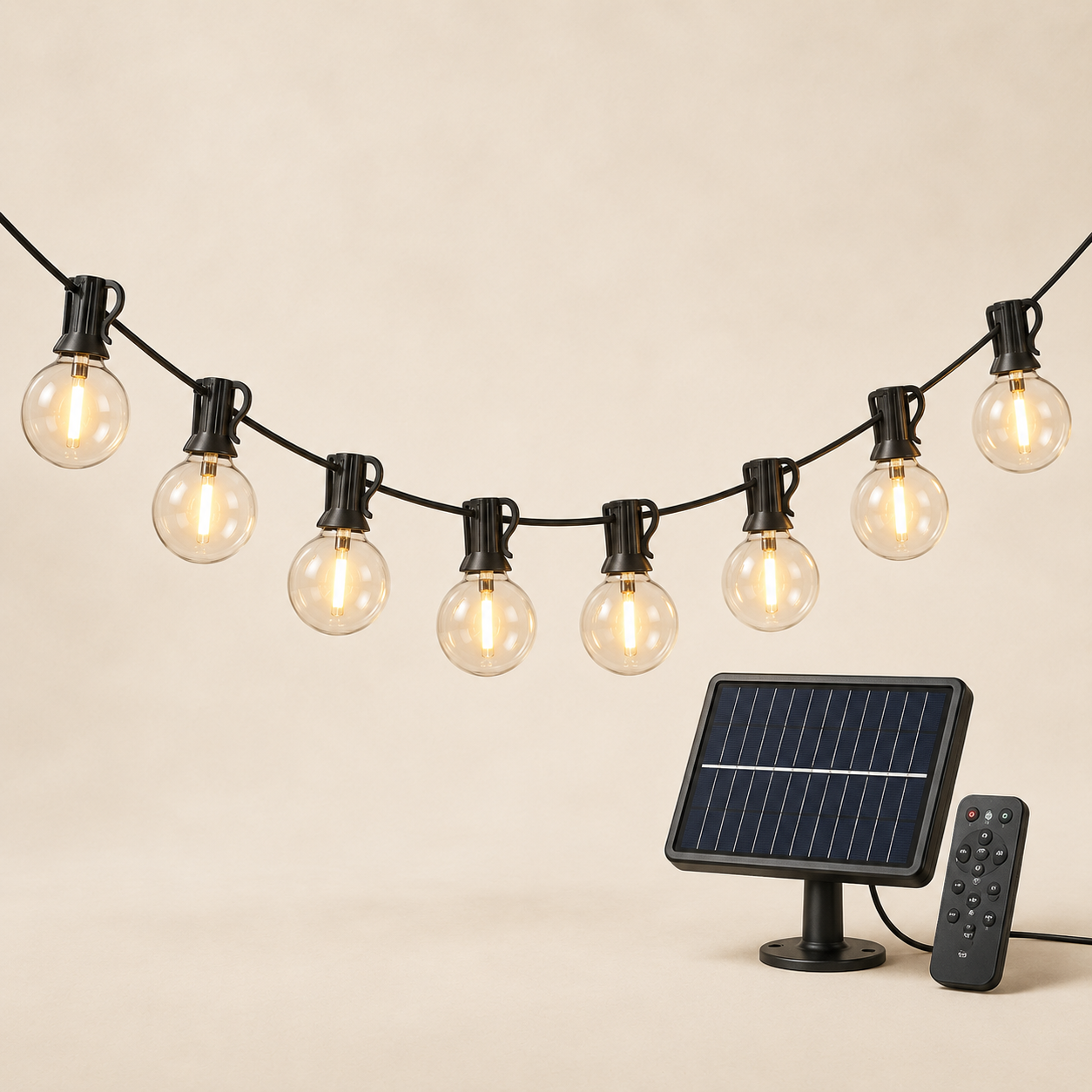 Solar-Lichterkette mit warmweissem Licht