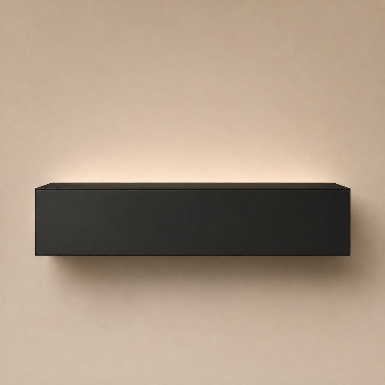 Schwebendes Sideboard in Schwarz