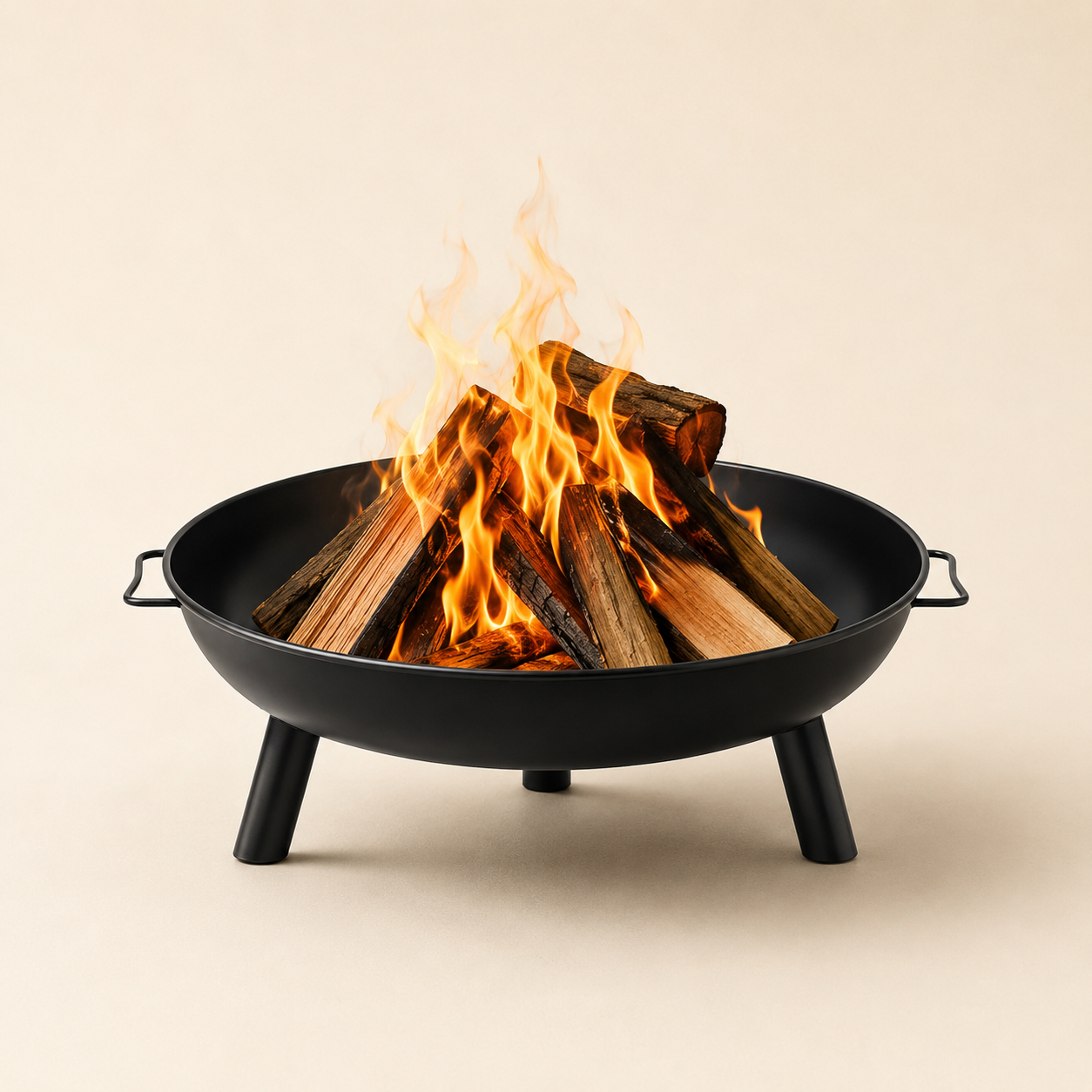 Schwarze Feuerschale