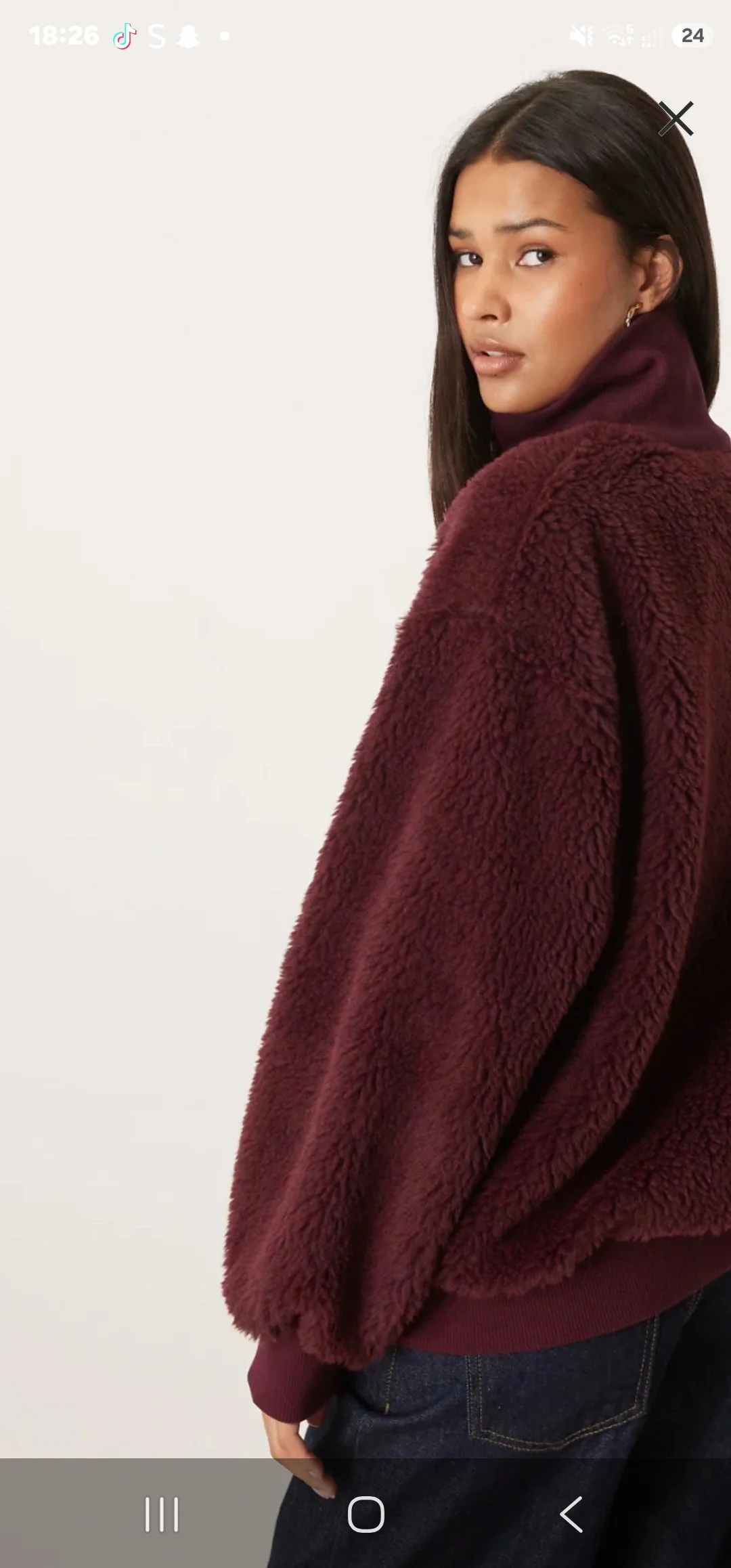 Medium burgundy quarter zipfleece