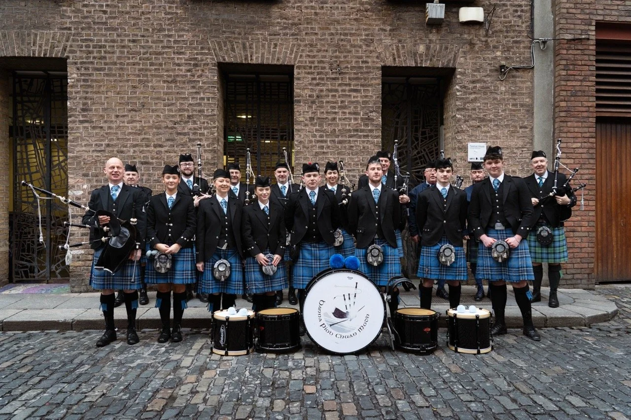 Clew Bay Pipe Band, Dublin, TradFest 2026.