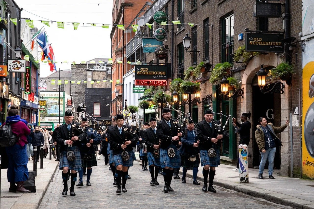 Clew Bay Pipe Band, Dublin, TradFest 2026.