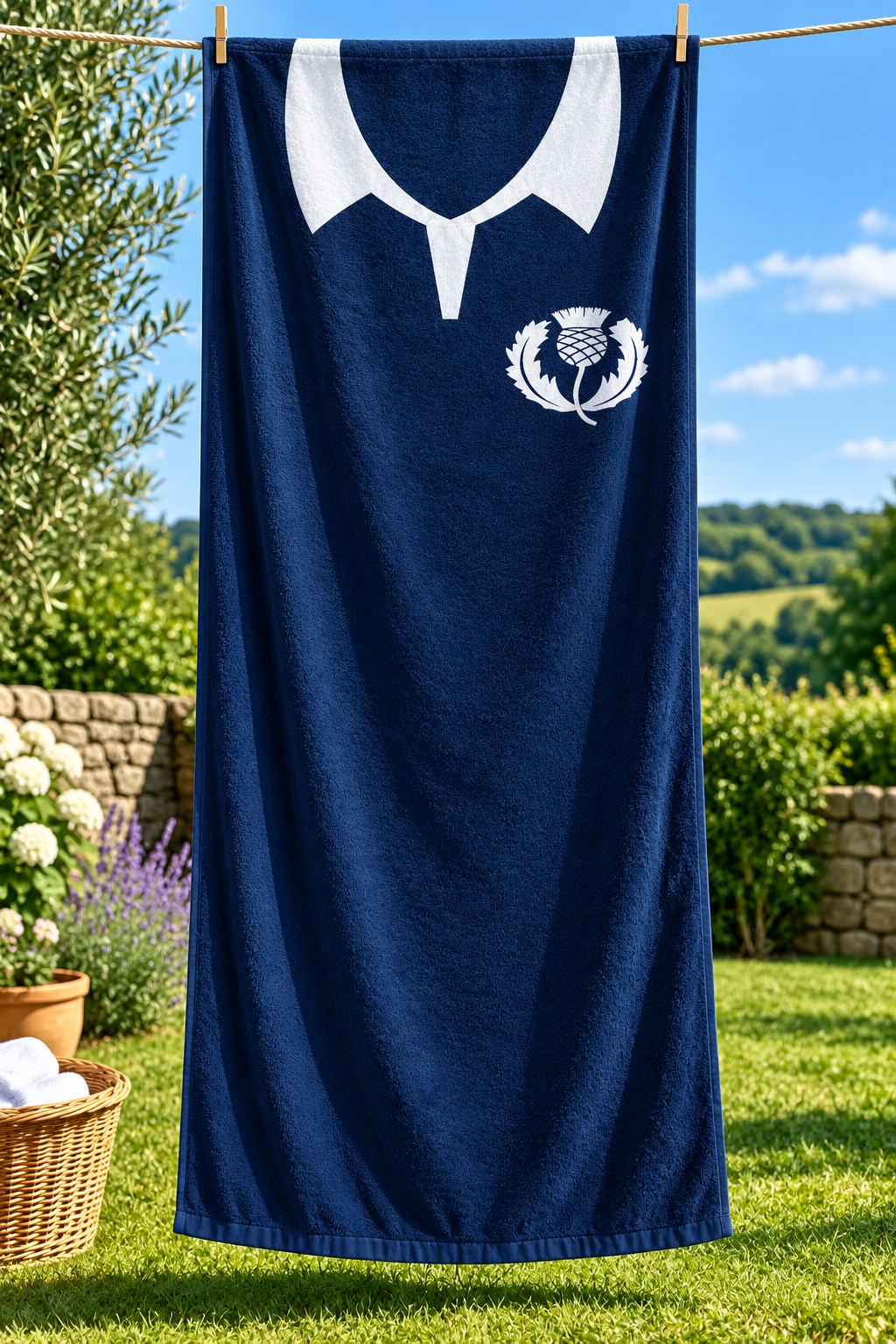 Scotland 1970s Large Beach Towel
