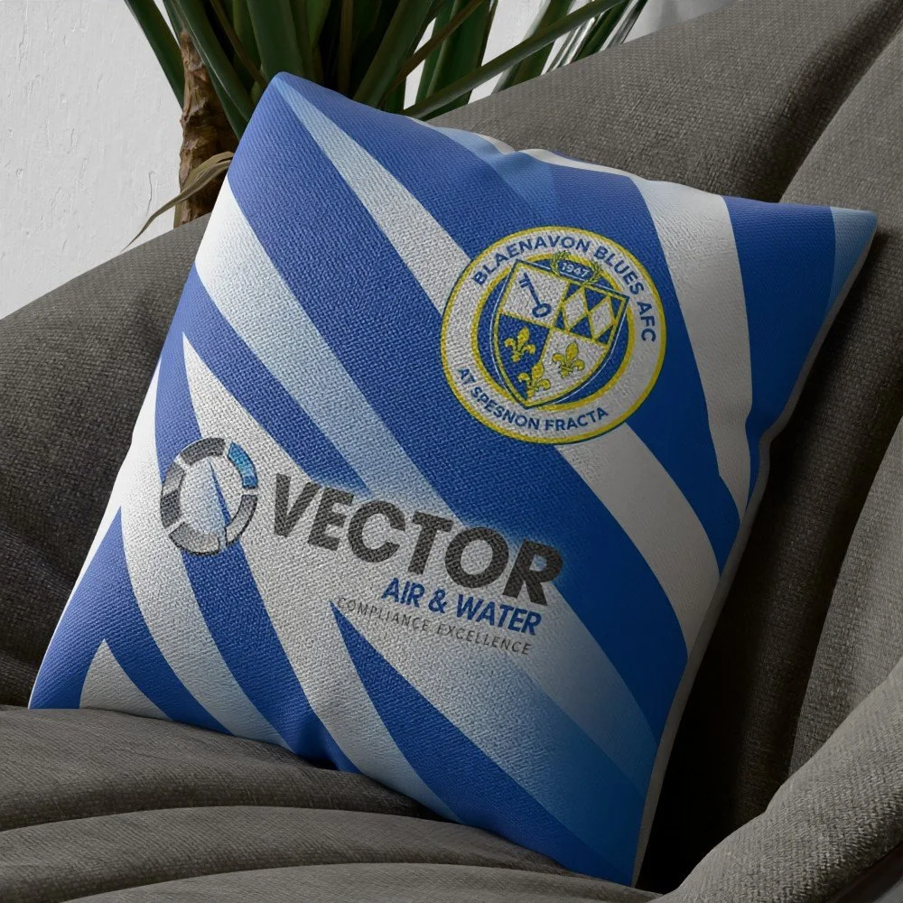 Blaenavon Blues AFC Jersey Design Canvas Cushion