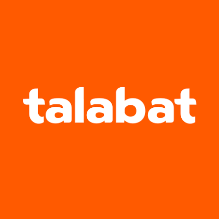 Talabat logo with orange background and white text
