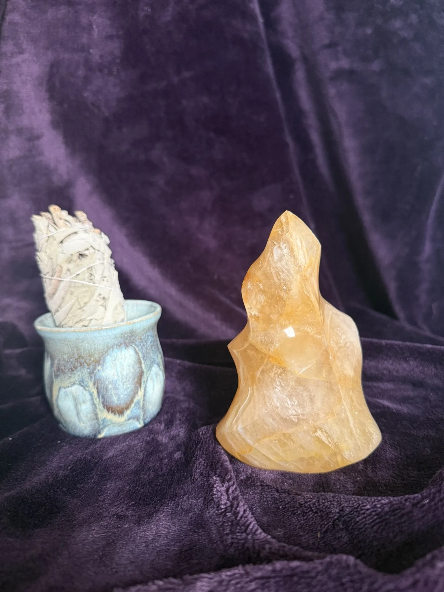 Golden Healer Quartz Flame
